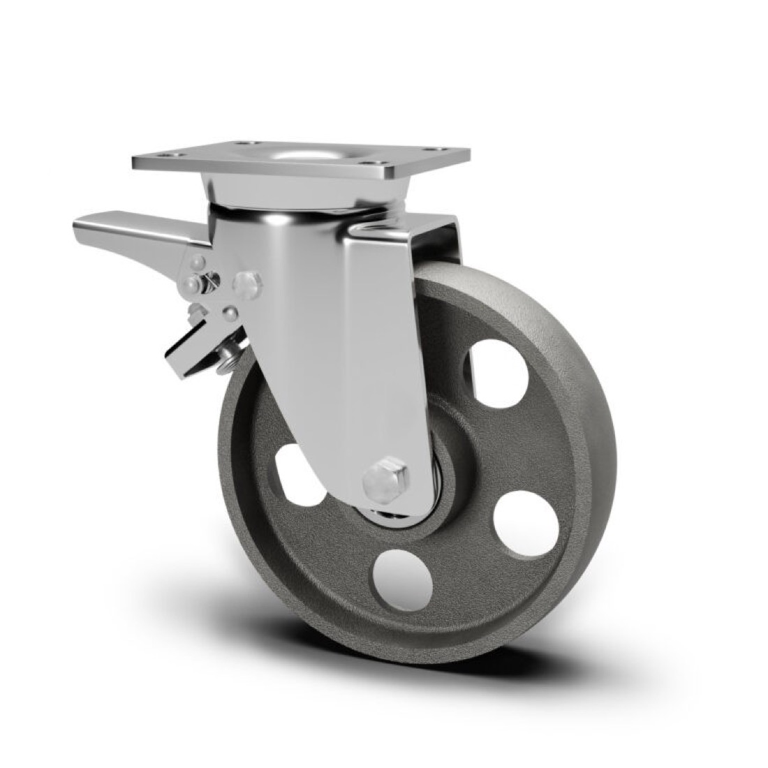 Roue / roulette industrielle 2FRL.FO L — Fonte — Rhône Élastomères