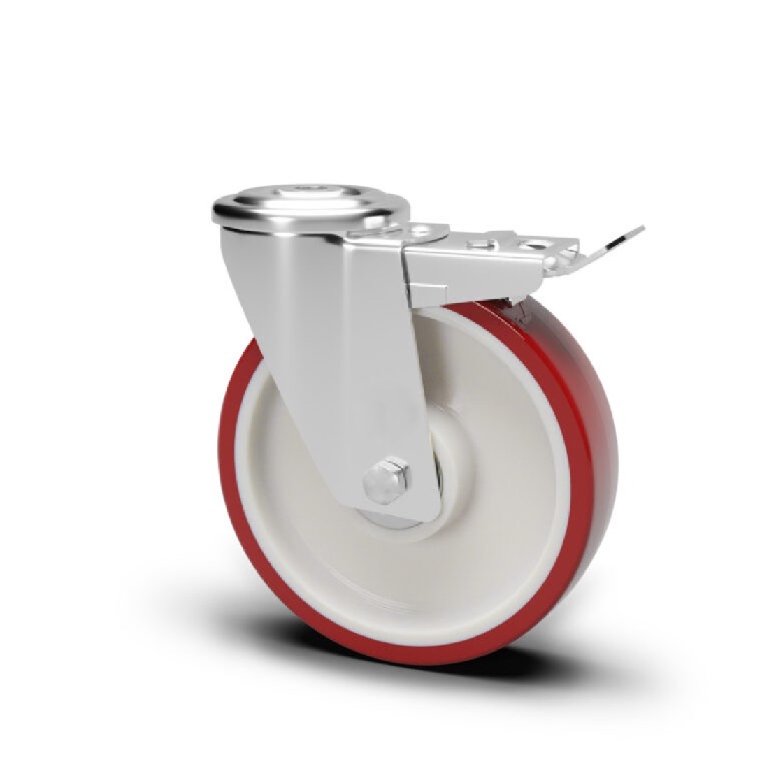 Roue / roulette industrielle 2FROX.NP RX — Inox — Rhône Élastomères