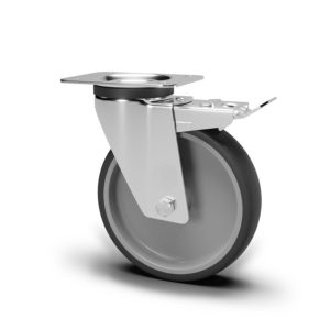 Roue / roulette industrielle 2FRX.CG S85L — Inox — Rhône Élastomères