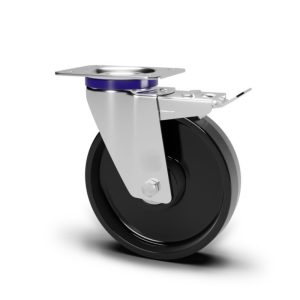 Roue / roulette industrielle 2FRX.HT L — Inox — Rhône Élastomères