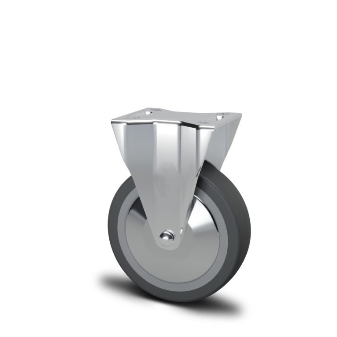 Roue / roulette industrielle 2FXX CG — Inox — Rhône Élastomères