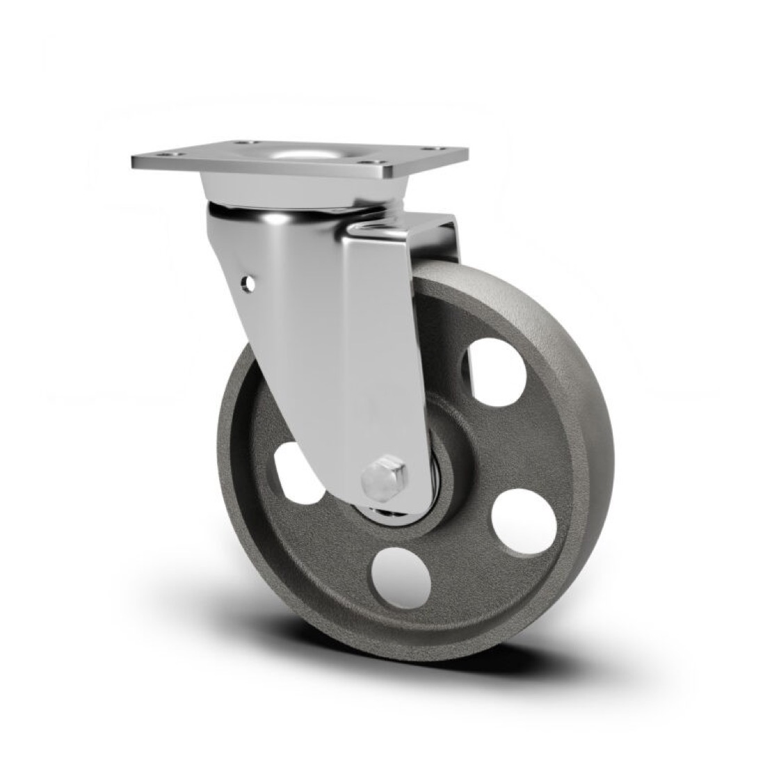 Roue / roulette industrielle 2PVL.FO B — Fonte — Rhône Élastomères