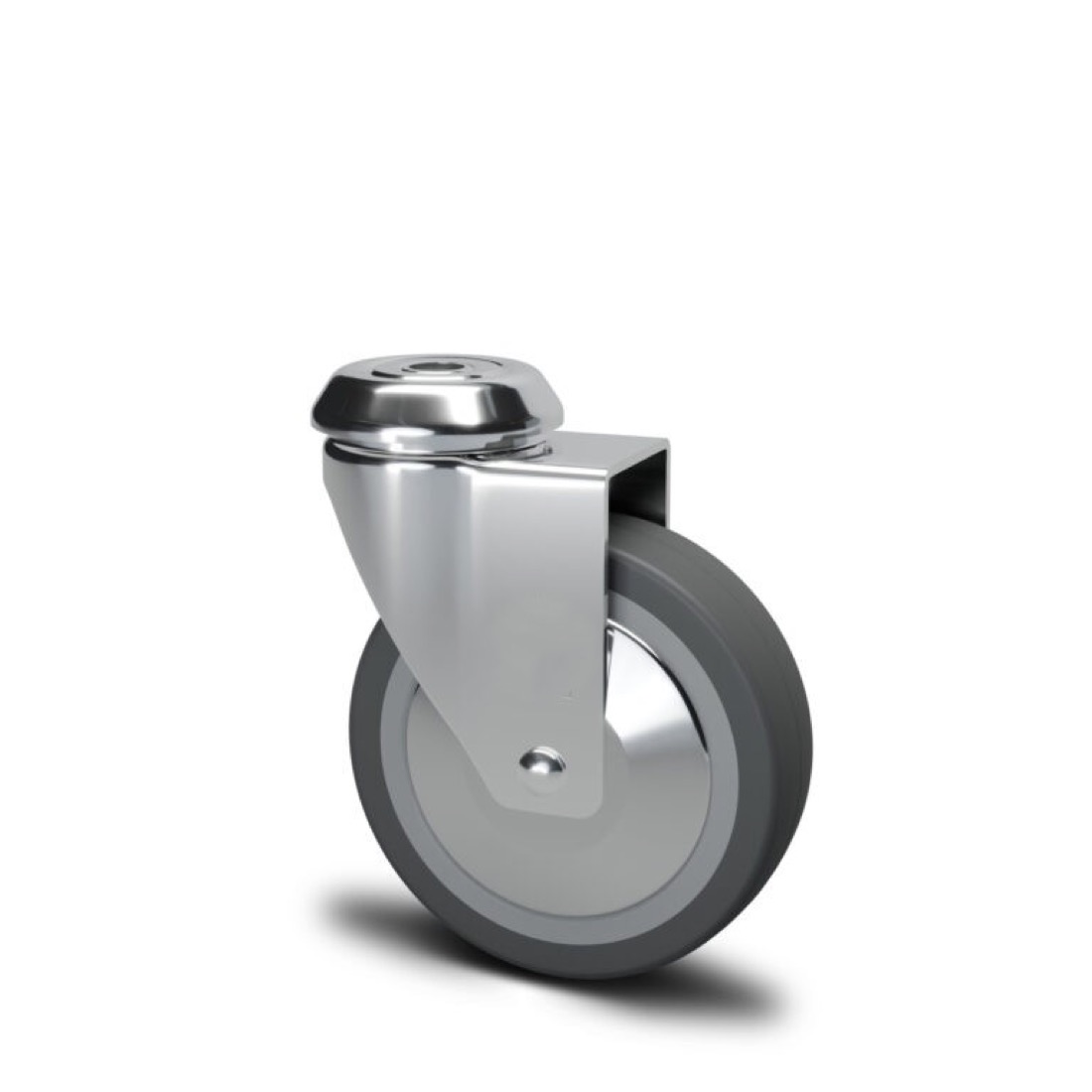 Roue / roulette industrielle 2PVOX CG — Inox — Rhône Élastomères