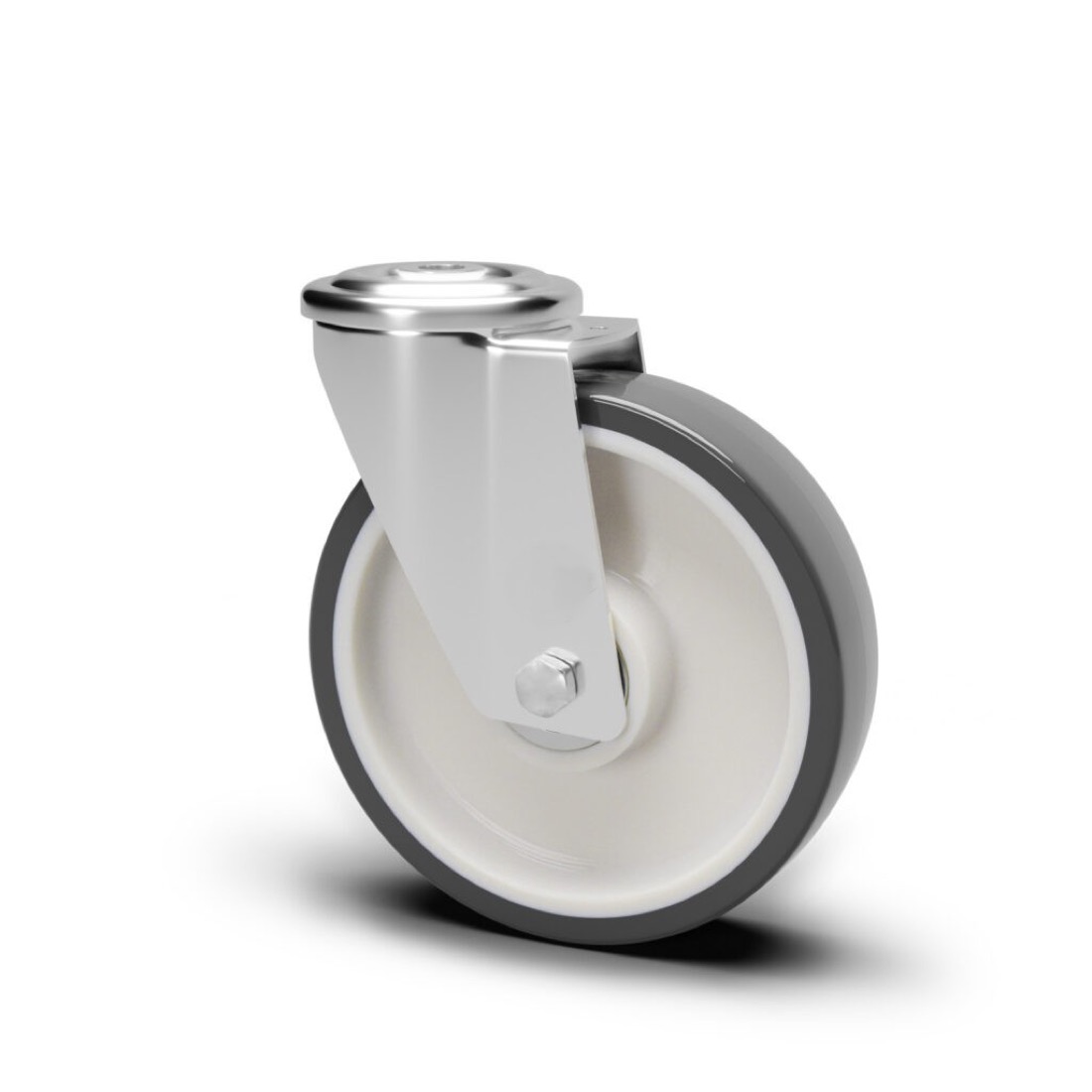 Roue / roulette industrielle 2PVOX.NP S80RX — Inox — Rhône Élastomères