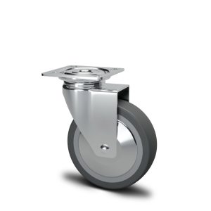 Roue / roulette industrielle 2PVX CG — Inox — Rhône Élastomères