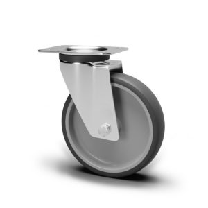Roue / roulette industrielle 2PVX.CG S85L — Inox — Rhône Élastomères