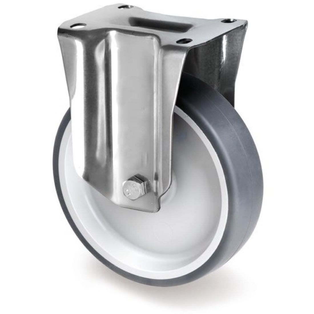 Roue / roulette industrielle 9FXX.CG S85L — Inox — Rhône Élastomères