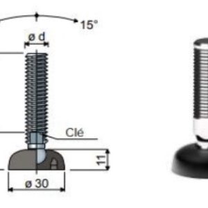 Roue / roulette industrielle PA187 — Accessoires pa — Rhône Élastomères