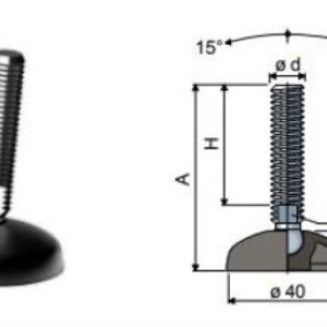 Roue / roulette industrielle PA188 — Accessoires pa — Rhône Élastomères