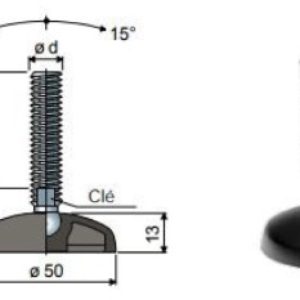 Roue / roulette industrielle PA189 — Accessoires pa — Rhône Élastomères