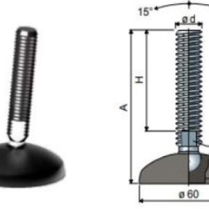 Roue / roulette industrielle PA190 — Accessoires pa — Rhône Élastomères