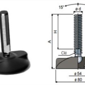Roue / roulette industrielle PA192 — Accessoires pa — Rhône Élastomères