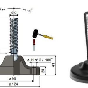 Roue / roulette industrielle PA195 — Accessoires pa — Rhône Élastomères