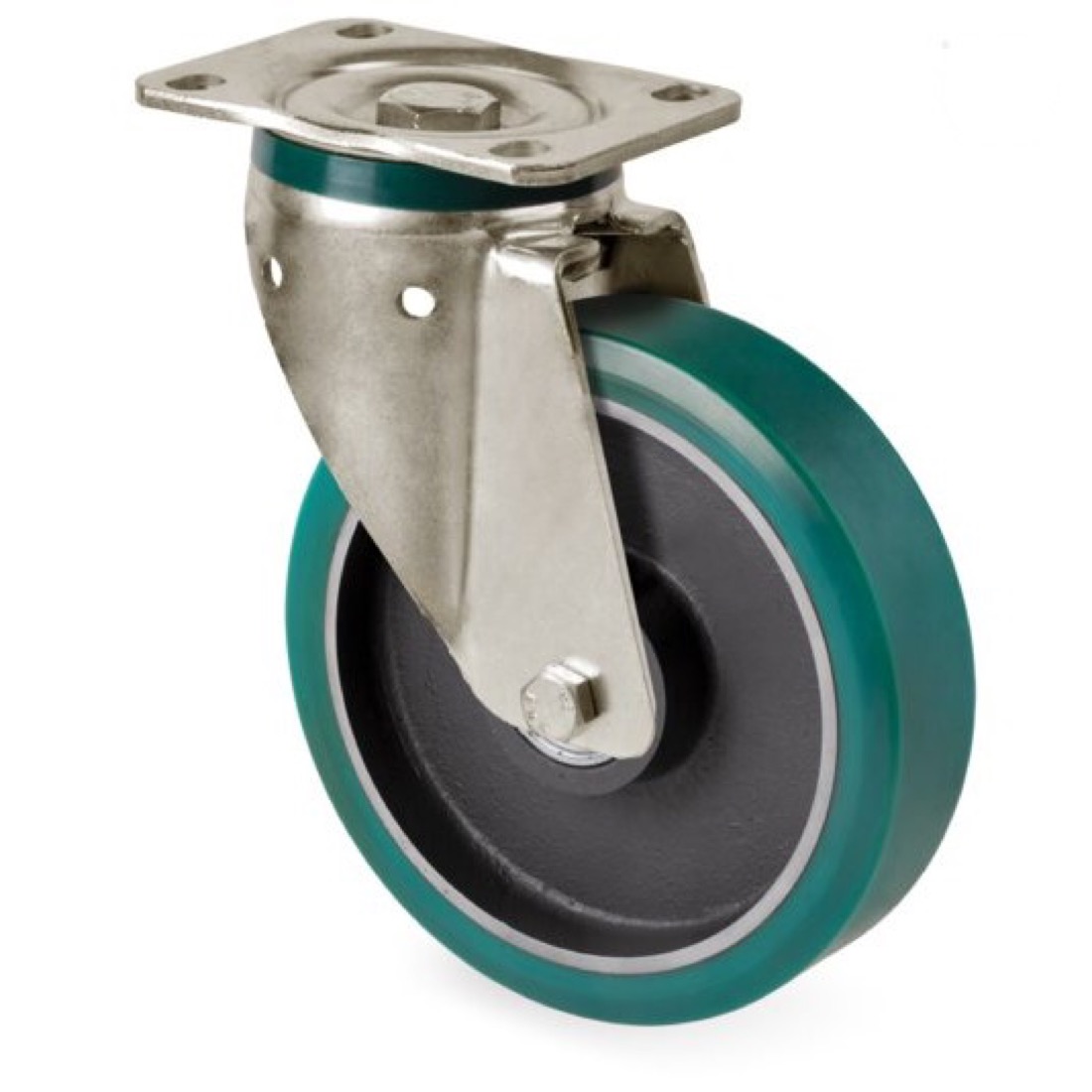 Roue / roulette industrielle PVL.FPU S75 — Polyurethane — Rhône Élastomères